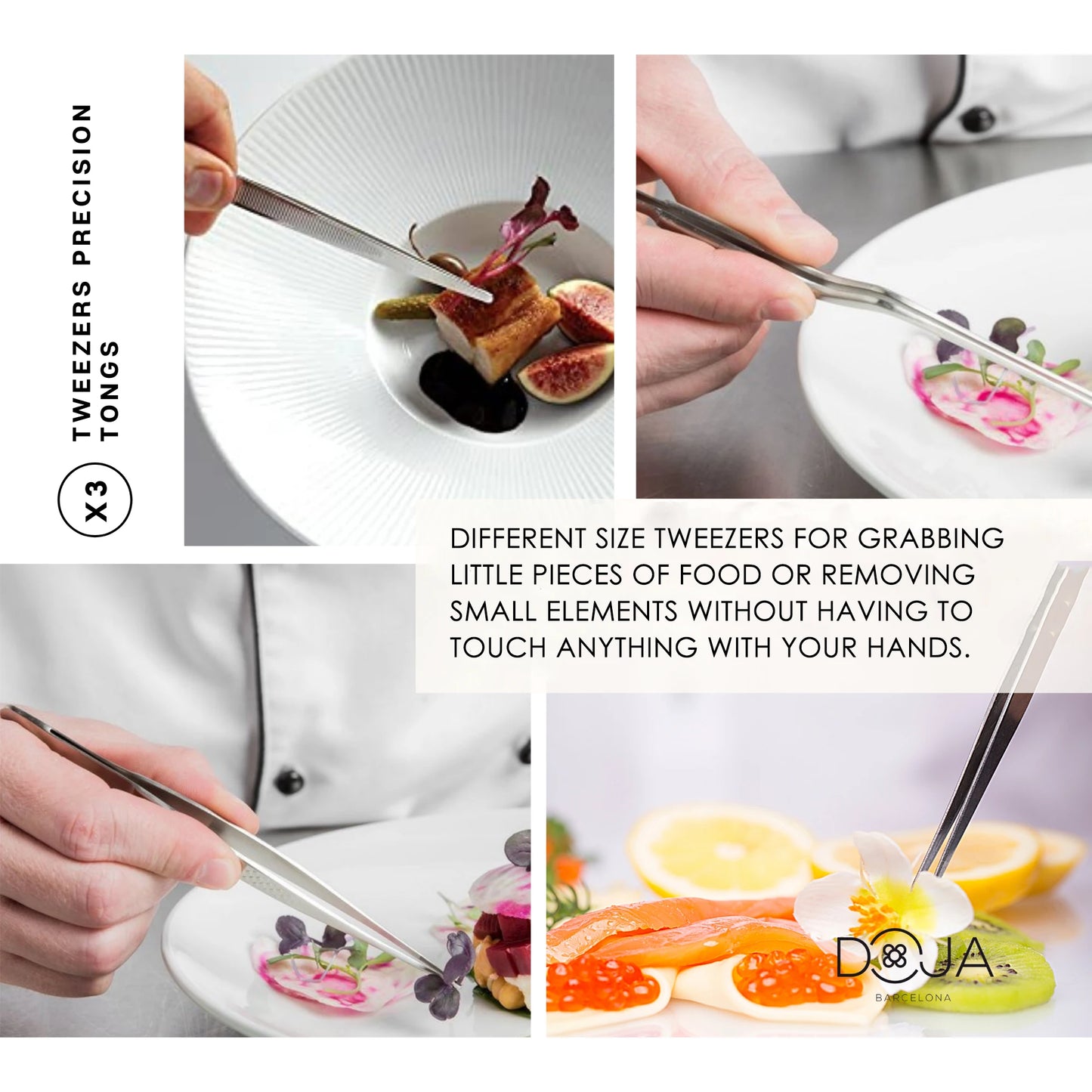 Chef Plating Tools Set - Precision Culinary Kit for Food Decorating & Plating