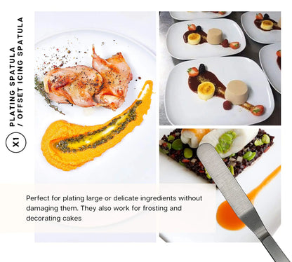 Chef Plating Tools Set - Precision Culinary Kit for Food Decorating & Plating